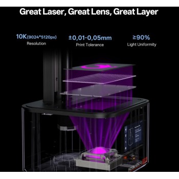 پرینتر سه بعدی انیکیوبیک مدل Photon Mono 4 Ultra به همراه رزین استاندارد
