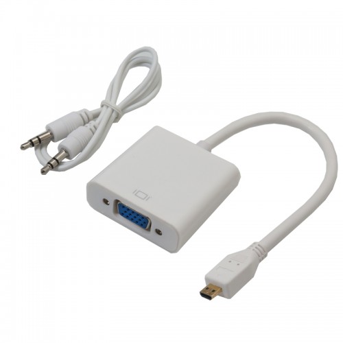 کابل مبدل microHDMI به VGA همراه با خروجی صدا