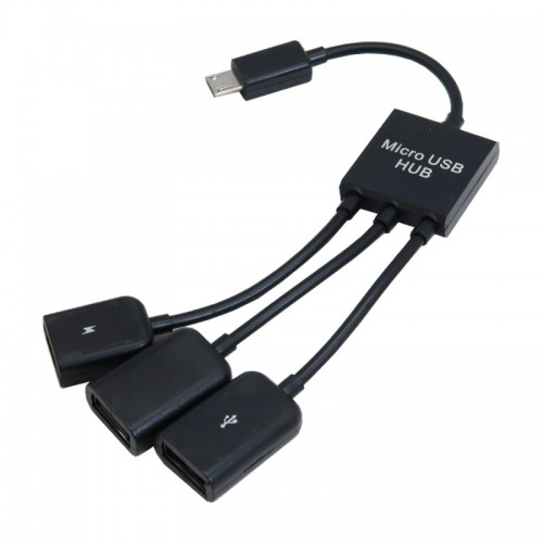 کابل هاب میکرو OTG USB سه پورت