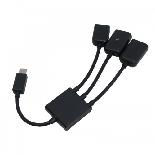 کابل هاب میکرو Otg Usb سه پورت