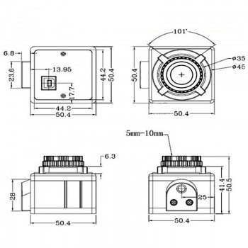 دوربین میکروسکوپی صنعتی 1.3 مگاپیکسل XG-130 دارای ارتباط USB