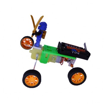 کیت ربات ارابه ای چهار چرخ مناسب برای رده سنی کودکان 
