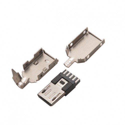 بسته 2 تایی سوکت نری میکرو USB پنج پین دارای کیس فلزی