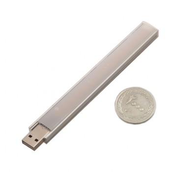 چراغ مطالعه USB سفید دارای کاور آلومینیومی ( 15LED )