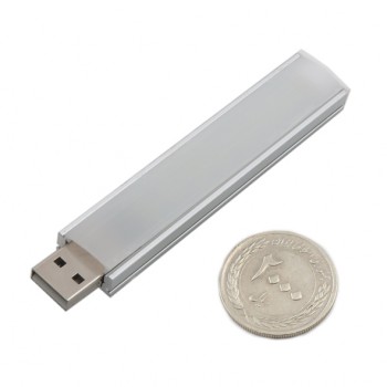 چراغ مطالعه USB سفید دارای کاور آلومینیومی ( 10LED )
