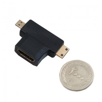 مبدل میکرو HDMI و مینی HDMI نری به HDMI مادگی