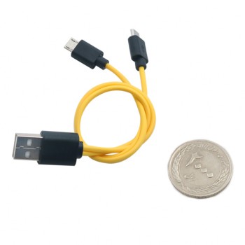 کابل شارژر 25 سانتی متری دارای دو پورت میکرو USB