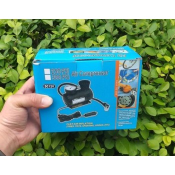 دستگاه پمپ باد فندکی ماشین دارای نمایشگر درجه تنظیم باد