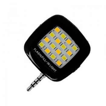 فلش LED سلفی موبایل دارای سوکت 3.5mm و قابلیت تنظیم شدت نور