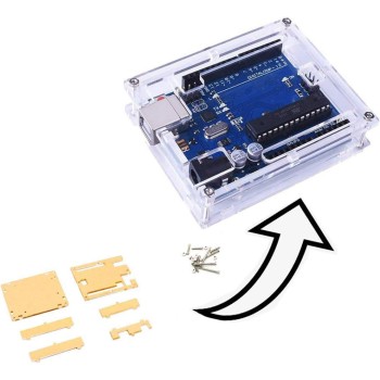 کیس پلکسی گلس برد آردینو UNO R3 کیس پلکسی گلس برد آردینو UNO R3