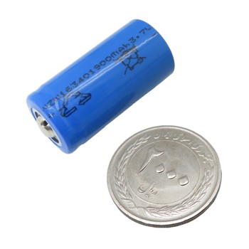 بسته 2 تایی باتری لیتیوم یون 1900mAh 3.7V سایز 16340