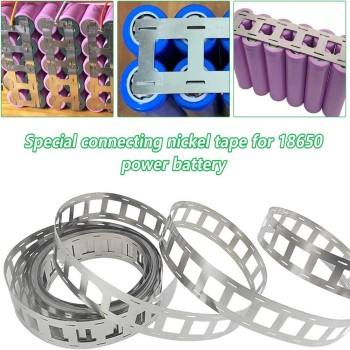 نوار استیل نیکل جوش باتری دو ردیفه ضخامت 0.15 و عرض 27 میلی متر - 1 متری