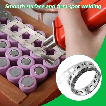 نوار استیل نیکل جوش باتری دو ردیفه ضخامت 0.15 و عرض 27 میلی متر - 1 متری