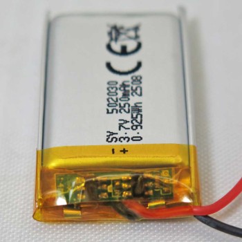 باتری لیتیومی تک سل  3.7V 250mAh 
