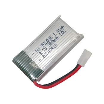 باتری لیتیومی تک سل 3.7V 380mAh 25C 