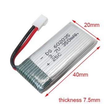 باتری لیتیومی تک سل 3.7V 380mAh 25C 