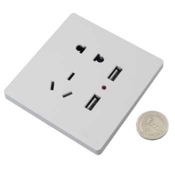 پریز برق با پورت شارژ USB توکار دیواری