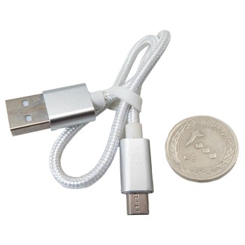 کابل انتقال دیتا و شارژر 25 سانتی متری میکرو USB 