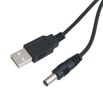 کابل تبدیل 120 سانتی متری USB به کانکتور نری 5.5 میلیمتری