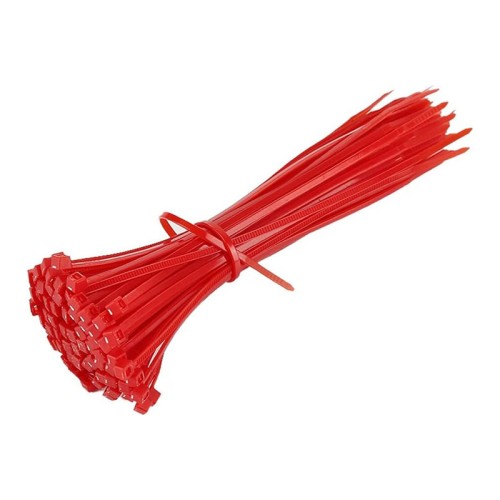 بست کمربندی - Ty-Rap قرمز سایز 4x200 میلی متر - بسته 25 عددی