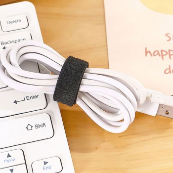 نوار چسب پارچه ای و بست پارچه ای مشکی نظم دهنده کابل برق