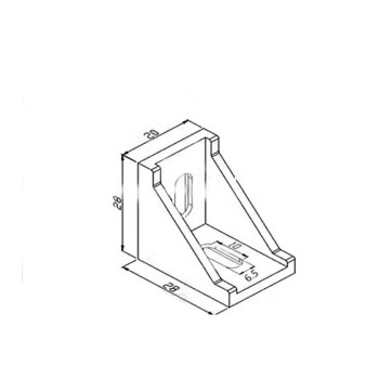 براکت نبشی 90 درجه 20x28