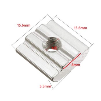 مهره تی مربعی M5-30 - بسته 5 عددی مهره تی مربعی M5-30 - بسته 5 عددی