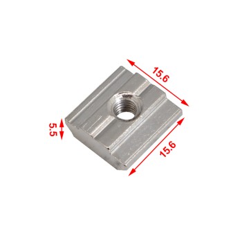 بسته 5 تایی مهره تی مربعی M5-30 برای اتصال پروفیل های آلومینیومی مهندسی 
