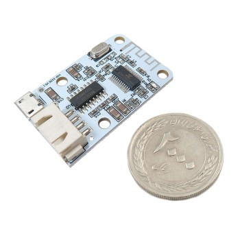 ماژول آمپلی فایر استریو 3 وات با قابلیت تغذیه میکرو USB با چیپ HF43B ماژول آمپلی فایر استریو 3 وات با قابلیت تغذیه میکرو USB با چیپ HF43B