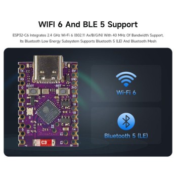 برد توسعه ESP32 C6 Super Mini
