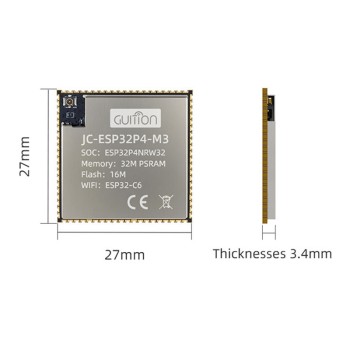 ماژول هسته ESP32 P4 با وای فای ESP32 C6