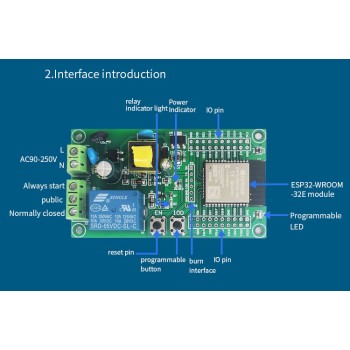 ماژول رله تک کانال ESP32