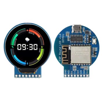 ماژول ESP-12S با نمایشگر IPS دایره ای 1.28 اینچ GC9A01 ماژول ESP-12S با نمایشگر IPS دایره ای 1.28 اینچ GC9A01