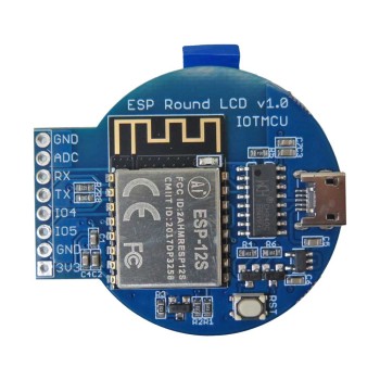 ماژول ESP-12S با نمایشگر IPS دایره ای 1.28 اینچ GC9A01 ماژول ESP-12S با نمایشگر IPS دایره ای 1.28 اینچ GC9A01