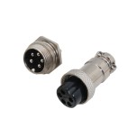 کانکتور نظامی فلزی 5 پین مدل GX-16 با روکش نیکل 5 آمپر 125 ولت کانکتور نظامی فلزی 5 پین مدل GX-16 با روکش نیکل 5 آمپر 125 ولت