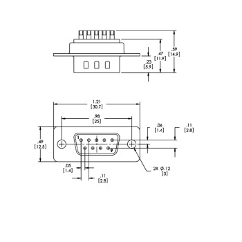 کانکتور DB9 مادگی به پروتکل RS232 با کیس پلاستیکی - بسته 2 عددی