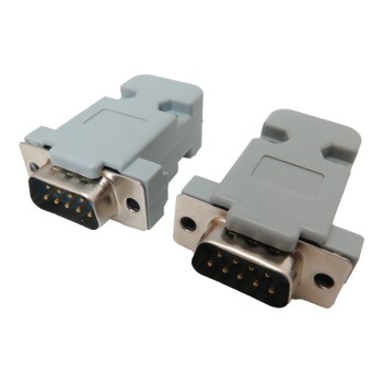 کانکتور DB9 نری به پروتکل RS232 با کیس پلاستیکی - بسته 2 عددی