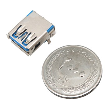 کانکتور USB3.0 Type-A مادگی 90 درجه DIP بسته دو عددی
