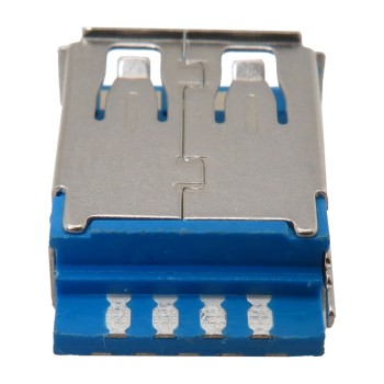 کانکتور مادگی USB3.0 آبی بدون گیره کناری بسته دو عددی