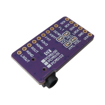 ماژول مبدل دیجیتال به آنالوگ استریو PCM5102 با ارتباط I2S