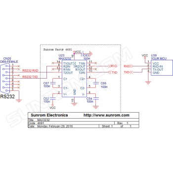 ماژول مبدل سریال TTL به RS232 تراشه max3232 ماژول مبدل سریال TTL به RS232 تراشه max3232