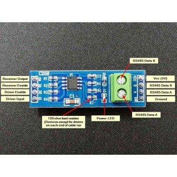 ماژول مبدل TTL به سریال RS485 با تراشه MAX485 ماژول مبدل TTL به سریال RS485 با تراشه MAX485