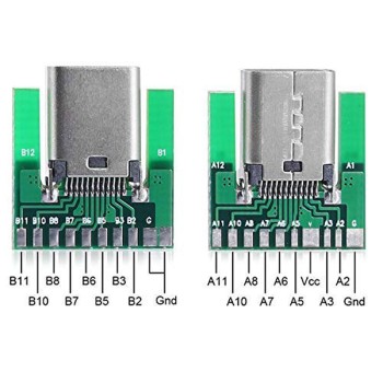 برد برک اوت USB Type C با سوکت مادگی
