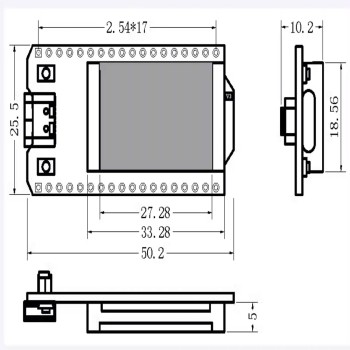 برد توسعه ESP32 دارای بلوتوث ، وایفای داخلی ، مبدل CP2102 و نمایشگر OLED