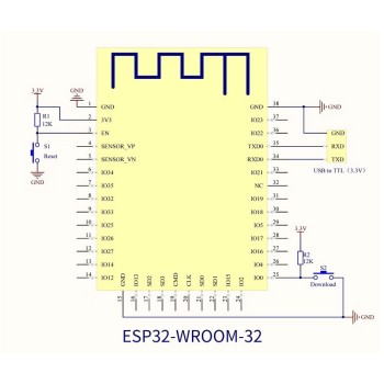 ماژول دوهسته ای ESP32-WROOM-32E 4MB دارای بلوتوث و وایفای ماژول دوهسته ای ESP32-WROOM-32E 4MB دارای بلوتوث و وایفای