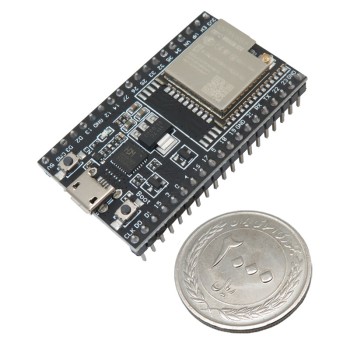 برد توسعه ESP32 WROOM-32U دارای بلوتوث وایفای داخلی و چیپ CH9102X 2.4 GHz