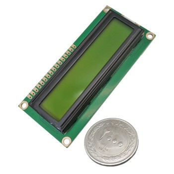 نمایشگر LCD کاراکتری 1602 دارای رنگ زمینه سبز و ولتاژ کاری 5 ولت