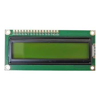نمایشگر LCD کاراکتری 1602 دارای رنگ زمینه سبز و ولتاژ کاری 5 ولت