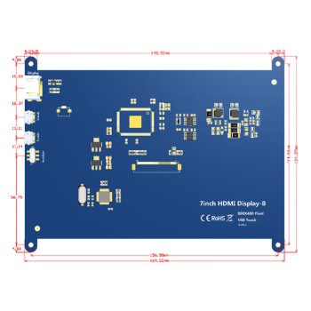 نمایشگر LCD فول کالر لمسی 7 اینچ HDMI نمایشگر LCD فول کالر لمسی 7 اینچ HDMI