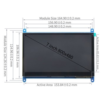 نمایشگر LCD فول کالر لمسی 7 اینچ HDMI نمایشگر LCD فول کالر لمسی 7 اینچ HDMI